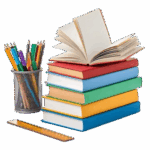 Pngtree-colorful-books-pens-and-ruler-back-to-school-stationery-png-image_16265965-removebg-preview