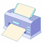 —pngtree—purple Office Printer_4624331